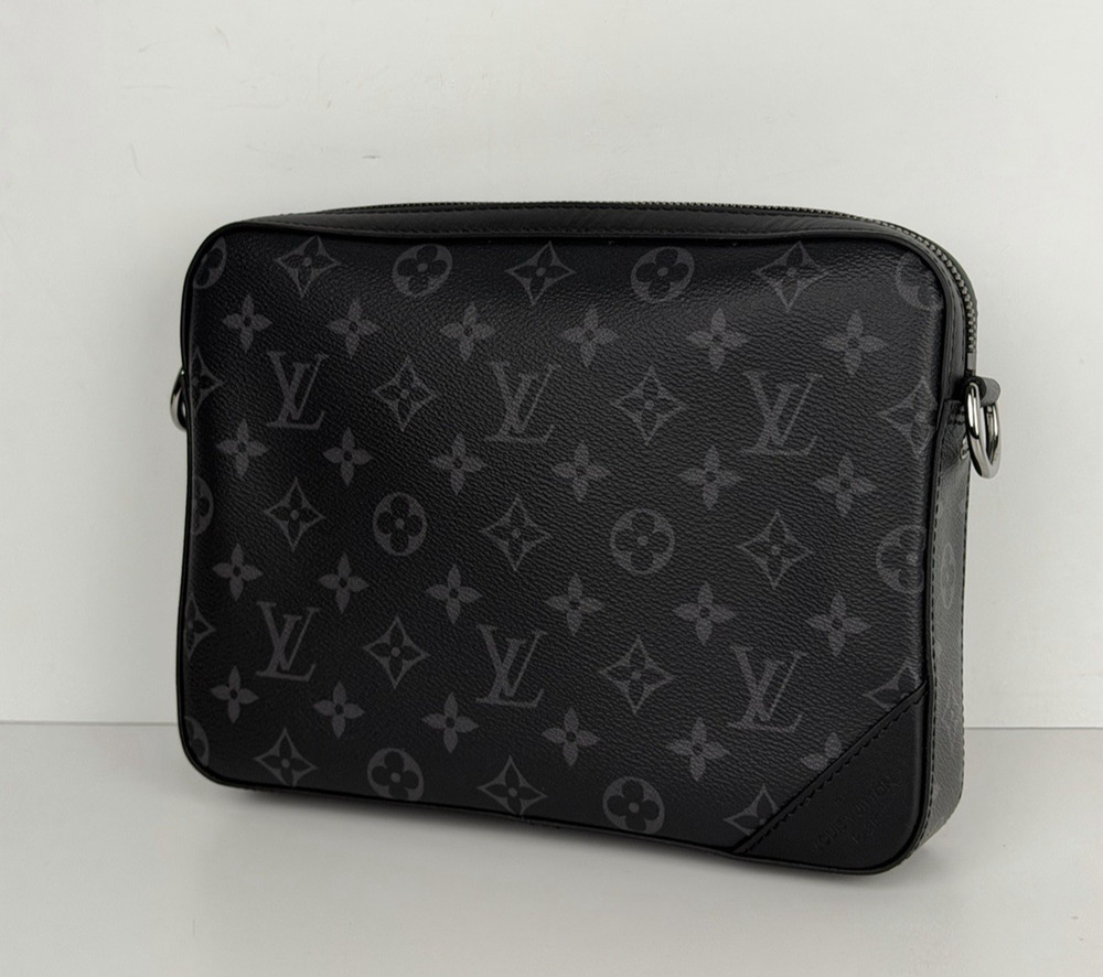 Louis Vuitton Monogram Eclipse Trio Messenger Bag in Black Coated Canvas NFC S